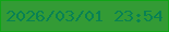 文字の大きさ：3、枠の色：0fa516、背景の色：339b35、文字の色：088253 無料ブログパーツのブログ時計