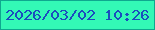 文字の大きさ：4、枠の色：0fa78f、背景の色：33f8b6、文字の色：1b4dbe 無料ブログパーツのブログ時計