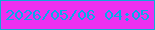 文字の大きさ：1、枠の色：0faad8、背景の色：ed30f0、文字の色：08a8ea 無料ブログパーツのブログ時計