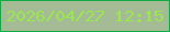 文字の大きさ：1、枠の色：0fab45、背景の色：a4bb96、文字の色：99e94e 無料ブログパーツのブログ時計
