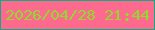 文字の大きさ：3、枠の色：0fab83、背景の色：fe6a8e、文字の色：91d92e 無料ブログパーツのブログ時計