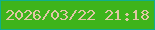 文字の大きさ：4、枠の色：0faf8c、背景の色：3eb41b、文字の色：dfc7a5 無料ブログパーツのブログ時計
