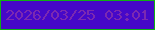 文字の大きさ：5、枠の色：0fb014、背景の色：4608c8、文字の色：7b29b1 無料ブログパーツのブログ時計