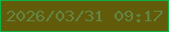 文字の大きさ：4、枠の色：0fb044、背景の色：615b0a、文字の色：648544 無料ブログパーツのブログ時計