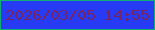 文字の大きさ：3、枠の色：0fb073、背景の色：263bf3、文字の色：772463 無料ブログパーツのブログ時計