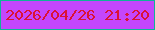 文字の大きさ：5、枠の色：0fb497、背景の色：c446fc、文字の色：db1236 無料ブログパーツのブログ時計