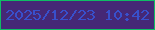文字の大きさ：1、枠の色：0fbc65、背景の色：452876、文字の色：3850cc 無料ブログパーツのブログ時計