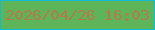 文字の大きさ：5、枠の色：0fbdd7、背景の色：5db459、文字の色：b37b49 無料ブログパーツのブログ時計