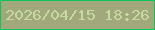 文字の大きさ：1、枠の色：0fc35b、背景の色：a0a87c、文字の色：c6db9f 無料ブログパーツのブログ時計