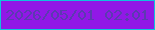 文字の大きさ：3、枠の色：0fc3dd、背景の色：9118e6、文字の色：5c3ab1 無料ブログパーツのブログ時計