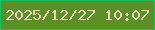 文字の大きさ：2、枠の色：0fc463、背景の色：5d8f29、文字の色：e8d4b6 無料ブログパーツのブログ時計