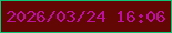文字の大きさ：4、枠の色：0fc576、背景の色：630705、文字の色：ba109d 無料ブログパーツのブログ時計