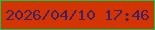 文字の大きさ：4、枠の色：0fc651、背景の色：d33402、文字の色：402262 無料ブログパーツのブログ時計