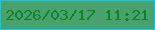 文字の大きさ：3、枠の色：0fc6fa、背景の色：49a16d、文字の色：10822a 無料ブログパーツのブログ時計