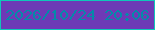 文字の大きさ：4、枠の色：0fc7b9、背景の色：6d3ab6、文字の色：038aa9 無料ブログパーツのブログ時計