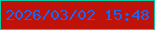 文字の大きさ：5、枠の色：0fc9a3、背景の色：bf1208、文字の色：1d66f5 無料ブログパーツのブログ時計