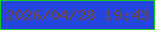文字の大きさ：5、枠の色：0fcc26、背景の色：2446df、文字の色：704a42 無料ブログパーツのブログ時計