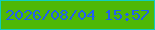 文字の大きさ：4、枠の色：0fcebe、背景の色：4eb806、文字の色：215fee 無料ブログパーツのブログ時計