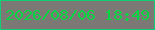 文字の大きさ：3、枠の色：0fcf75、背景の色：7c7875、文字の色：05d743 無料ブログパーツのブログ時計