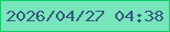 文字の大きさ：1、枠の色：0fd066、背景の色：79e5bc、文字の色：335a7e 無料ブログパーツのブログ時計