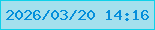 文字の大きさ：4、枠の色：0fd1e9、背景の色：a4e0ed、文字の色：048fdb 無料ブログパーツのブログ時計
