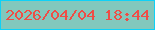 文字の大きさ：1、枠の色：0fd1f7、背景の色：82c8bd、文字の色：ee4d46 無料ブログパーツのブログ時計