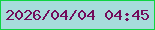 文字の大きさ：3、枠の色：0fd442、背景の色：a6dcdb、文字の色：730d5c 無料ブログパーツのブログ時計