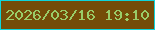 文字の大きさ：2、枠の色：0fd4da、背景の色：744c08、文字の色：99cc68 無料ブログパーツのブログ時計