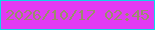 文字の大きさ：3、枠の色：0fd6e7、背景の色：e13bf3、文字の色：9a8e6c 無料ブログパーツのブログ時計