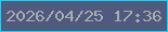 文字の大きさ：5、枠の色：0fd8f7、背景の色：50597e、文字の色：a5aead 無料ブログパーツのブログ時計