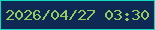 文字の大きさ：3、枠の色：0fdbbc、背景の色：102954、文字の色：90cc62 無料ブログパーツのブログ時計