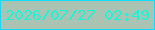 文字の大きさ：3、枠の色：0fdcfe、背景の色：abc3b2、文字の色：17f6d8 無料ブログパーツのブログ時計
