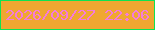 文字の大きさ：2、枠の色：0fe252、背景の色：f0a731、文字の色：f57bda 無料ブログパーツのブログ時計
