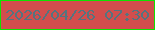 文字の大きさ：3、枠の色：0fe300、背景の色：d24e4d、文字の色：55747f 無料ブログパーツのブログ時計