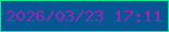 文字の大きさ：1、枠の色：0fe998、背景の色：055791、文字の色：9826bb 無料ブログパーツのブログ時計