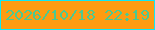 文字の大きさ：3、枠の色：0fe9f5、背景の色：fe9c12、文字の色：4cc991 無料ブログパーツのブログ時計