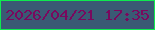 文字の大きさ：2、枠の色：0fea4f、背景の色：3a5a74、文字の色：7a085e 無料ブログパーツのブログ時計