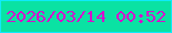 文字の大きさ：3、枠の色：0feafa、背景の色：0ae2a3、文字の色：d80ccd 無料ブログパーツのブログ時計