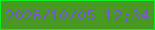文字の大きさ：3、枠の色：0fec22、背景の色：489821、文字の色：7757d0 無料ブログパーツのブログ時計