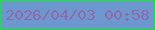 文字の大きさ：1、枠の色：0fed1c、背景の色：6c98cf、文字の色：8e69ab 無料ブログパーツのブログ時計