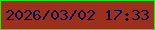 文字の大きさ：5、枠の色：0ff00a、背景の色：9d2f1d、文字の色：030552 無料ブログパーツのブログ時計