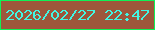 文字の大きさ：5、枠の色：0ff156、背景の色：9d573b、文字の色：41f8e4 無料ブログパーツのブログ時計