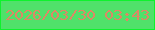 文字の大きさ：3、枠の色：0ff22d、背景の色：50e16a、文字の色：dd8865 無料ブログパーツのブログ時計