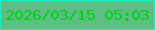 文字の大きさ：4、枠の色：0ff3ce、背景の色：5ac182、文字の色：01d016 無料ブログパーツのブログ時計