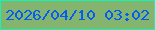 文字の大きさ：4、枠の色：0ff5b5、背景の色：84b46e、文字の色：005ff0 無料ブログパーツのブログ時計