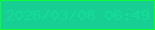 文字の大きさ：1、枠の色：0ffb3b、背景の色：17cf93、文字の色：14dc99 無料ブログパーツのブログ時計