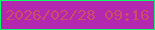 文字の大きさ：5、枠の色：0ffb6b、背景の色：b228ae、文字の色：cc4d65 無料ブログパーツのブログ時計
