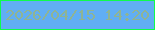 文字の大きさ：1、枠の色：0ffc4d、背景の色：61aef4、文字の色：8fb493 無料ブログパーツのブログ時計