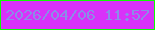 文字の大きさ：1、枠の色：0ffd03、背景の色：d832f9、文字の色：8a8de8 無料ブログパーツのブログ時計