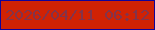 文字の大きさ：4、枠の色：100399、背景の色：d02204、文字の色：83334b 無料ブログパーツのブログ時計